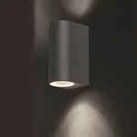 Modern Graphite Outdoor Wall Light 15CM