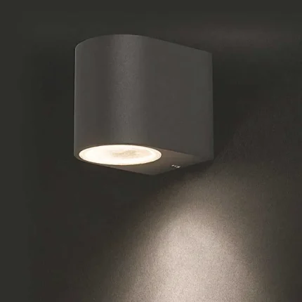 Modern Graphite Outdoor Wall Light 8CM