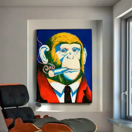 Monkey Acrylic Painting