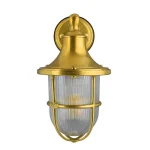 Natural Brass Outdoor Lantern Wall Light