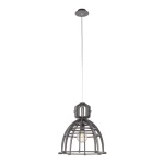 Natural Plywood Pendant Light Dark Grey