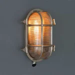 Nickel Oval Outdoor Wall Light