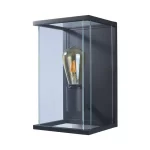 Outdoor boxed wall light black