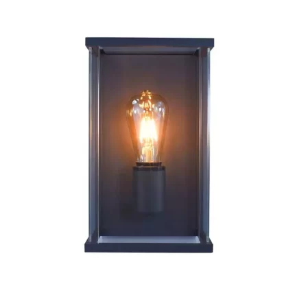 Outdoor boxed wall light black