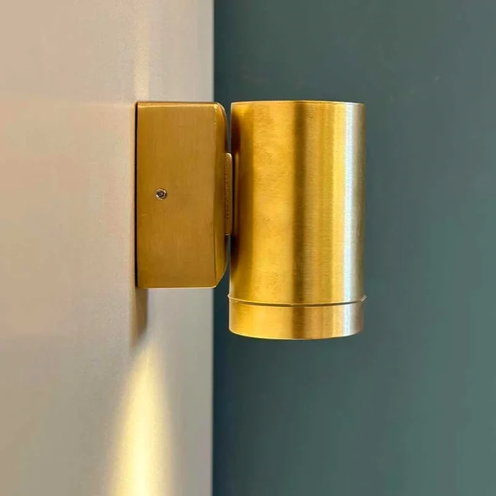 Outdoor Coastal Wall Light Brass