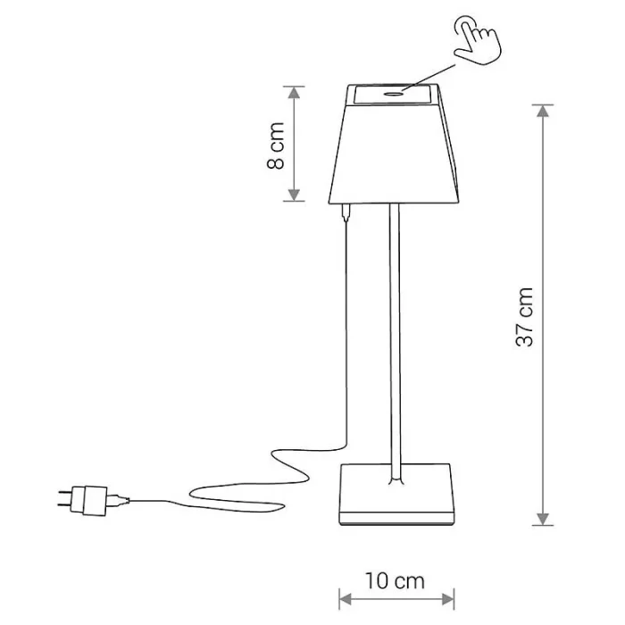 Outdoor Rechargeable Black Lamp