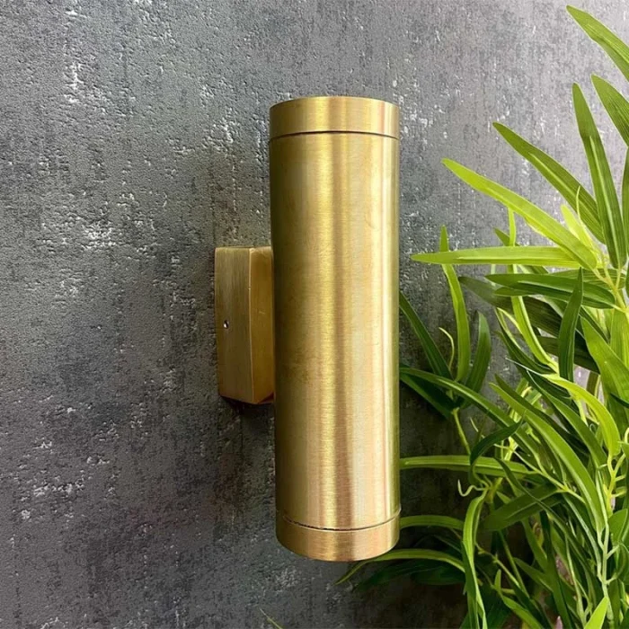 Outdoor Wall Light in Brass For Coastal Areas