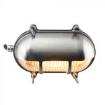 Oval Eyelid Nickel Outdoor Wall Light