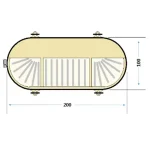 Oval Eyelid Nickel Outdoor Wall Light