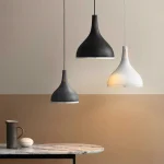 Pewter Glossy Ring Pendant Light