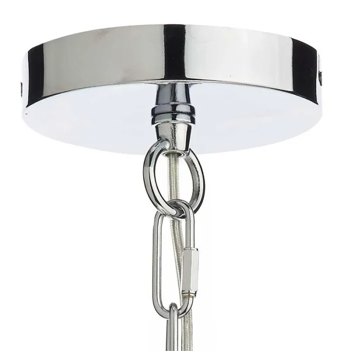 Polished Chrome Clear Glass Pendant Light