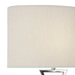 Polished Chrome Cream Shade Table Lamp