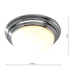 Polished Chrome Large Bathroom Ceiling Light