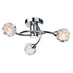 Polished Chrome Semi Flush Ceiling Light