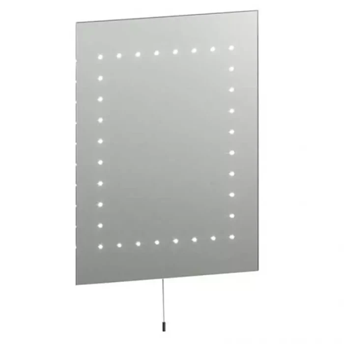 Pullcord Bathroom Mirror Cool White Light