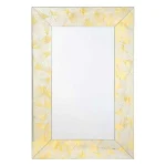 Rectangle Gold Fan Detail Mirror