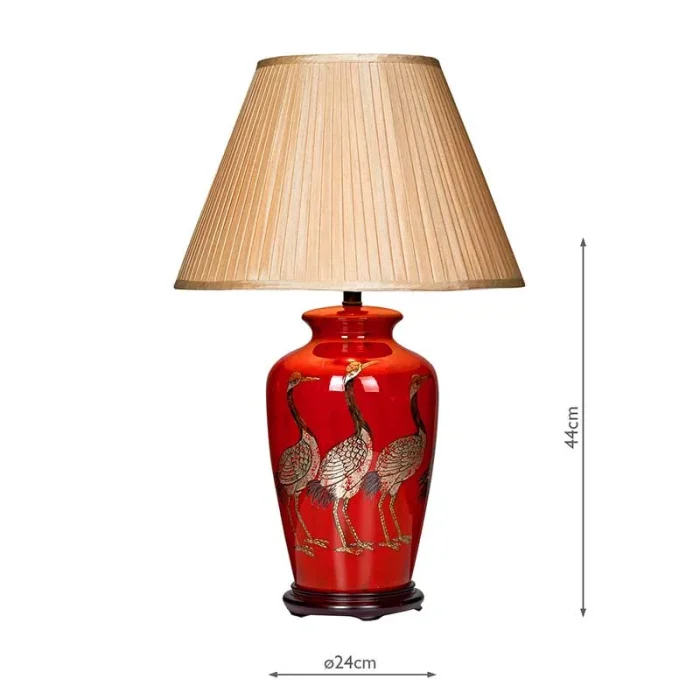 Red Bird Table Lamp Base