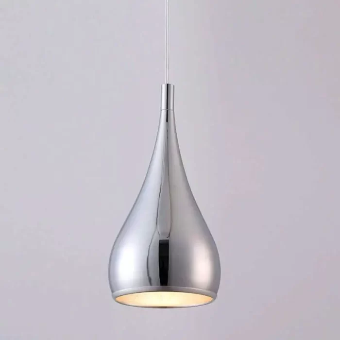 Retro Chrome Metal Pendant Light