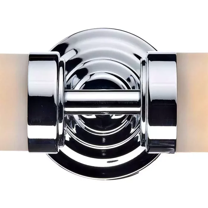 Ribbed Polished Chrome Bathroom Wall Light