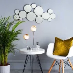 Round bevelled edge mirror