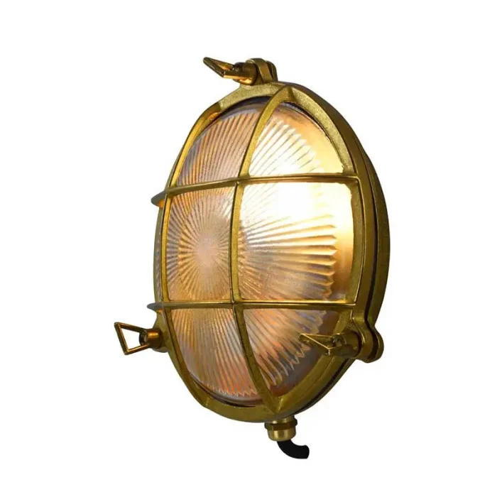 Round Brass Coastal Wall Light