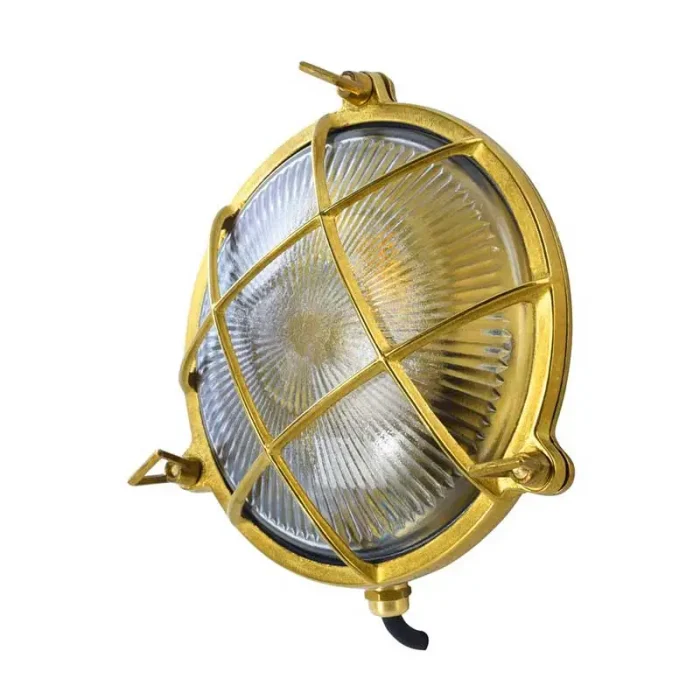 Round Brass Coastal Wall Light