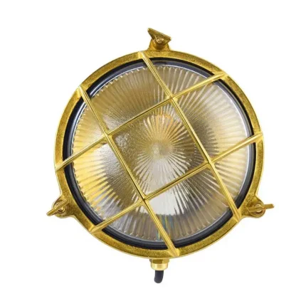 Round Brass Coastal Wall Light