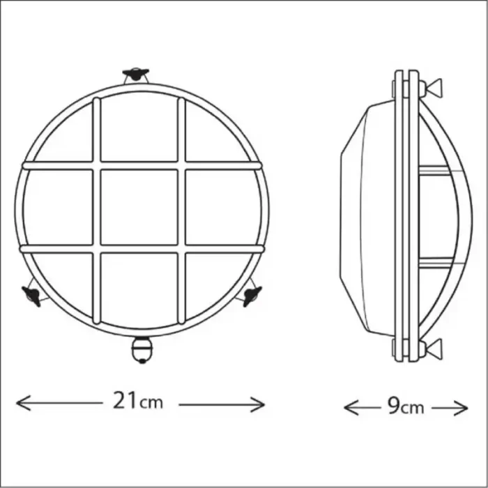 Round Coastal Light Nickel Plated