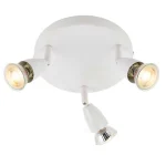 Round Gloss White Ceiling Light