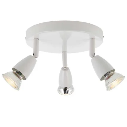 Round Gloss White Ceiling Light