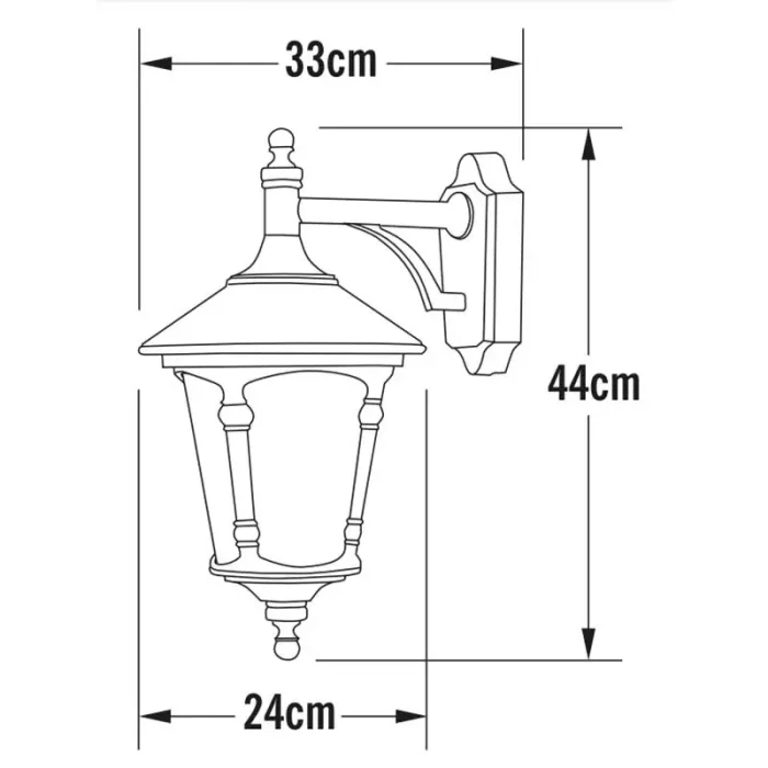 Round Lid Downlight Outdoor Lantern