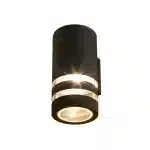 Round Outdoor Wall Light Black