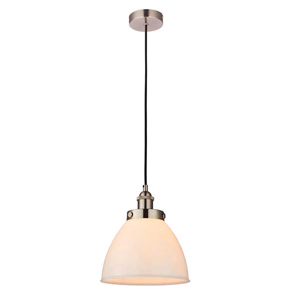 satin nickel bistro pendant light