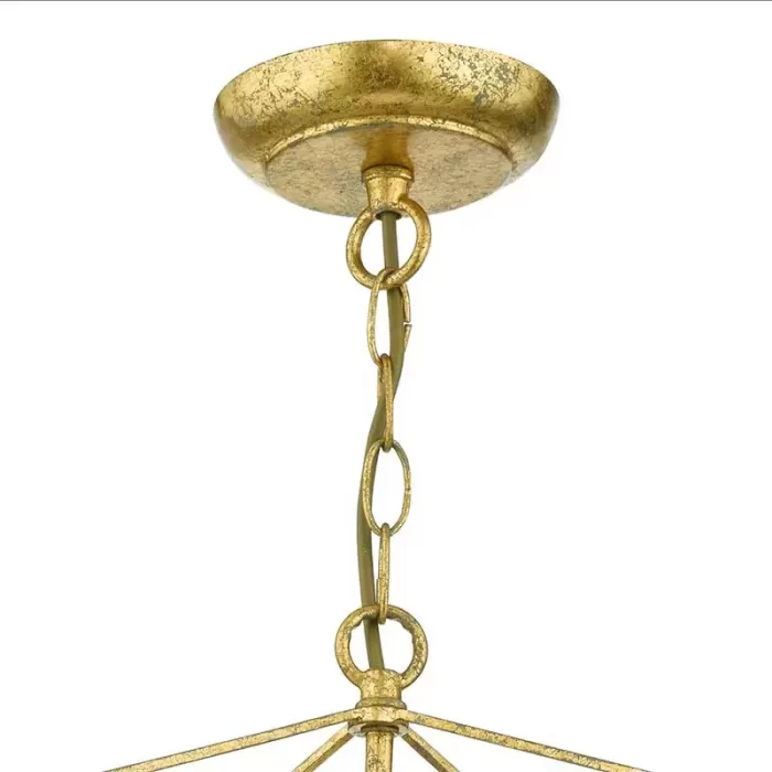 Satin Brass Ceiling Light With Opal Glass