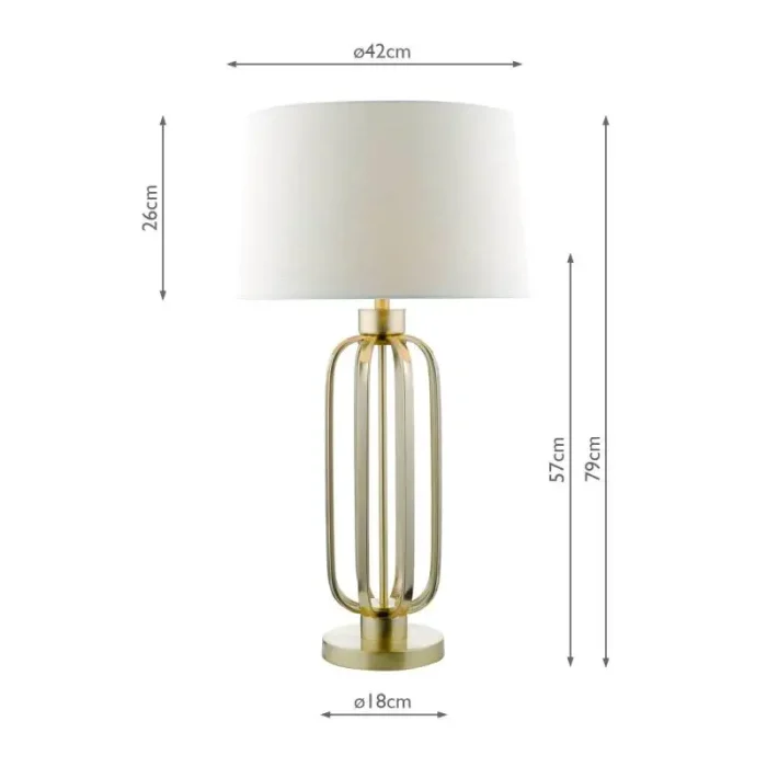 Satin Brass Table Lamp