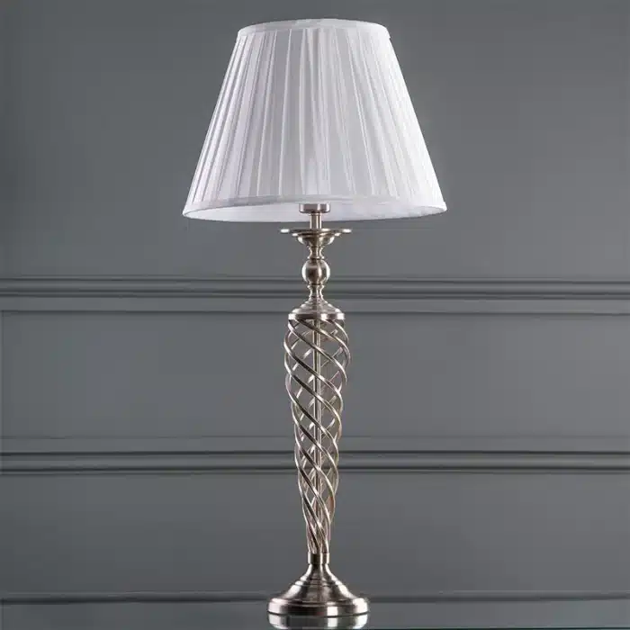 Satin Chrome Decorative Table Lamp