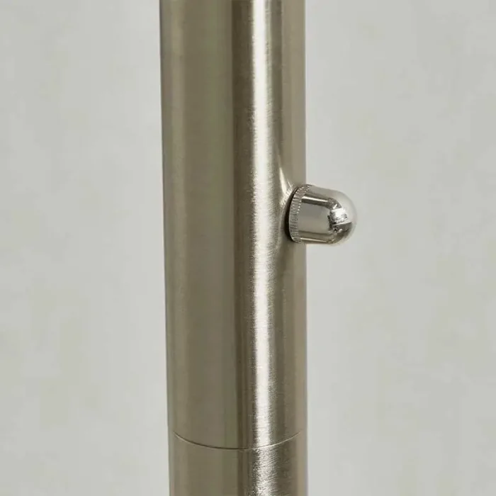 LED floor lamp in satin nickel finish rotary dimmer switch