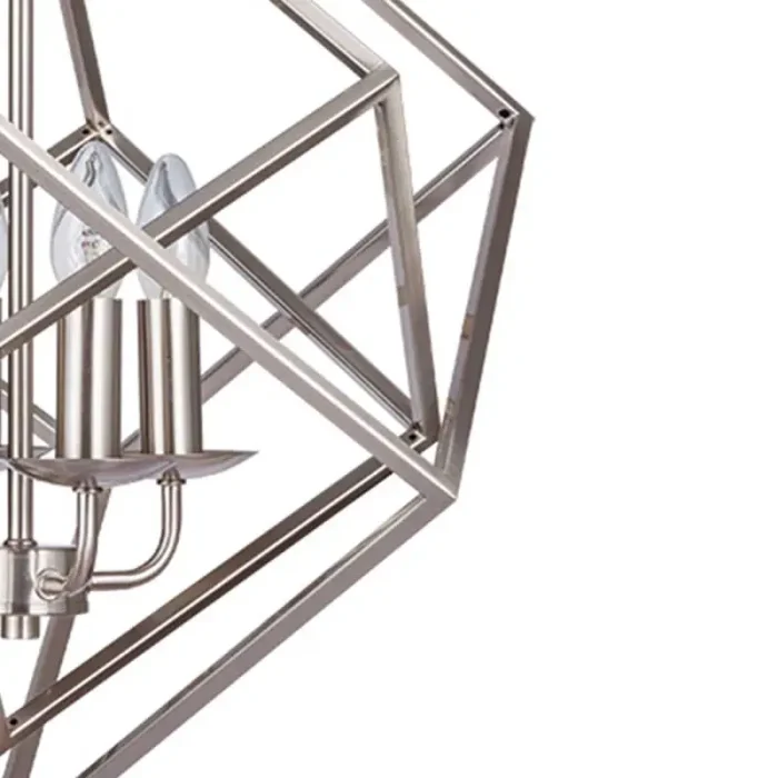 Satin Nickle Cube Pendant Light