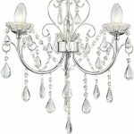 Semi Flush Crystal Bathroom Chandelier Light