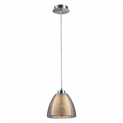 Silver Polished Chrome Glass Pendant Light