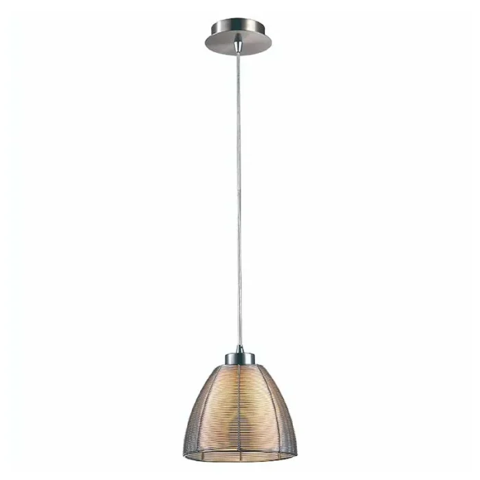 Silver Polished Chrome Glass Pendant Light