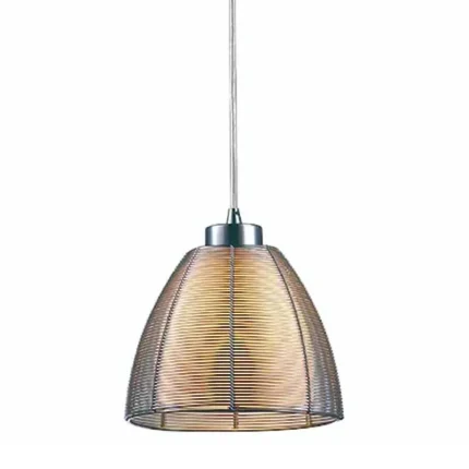 Silver Polished Chrome Glass Pendant Light