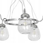 Silver Clear Glass Ceiling Light