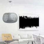 Pendant light with silver shade in 50cm size