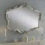 Silver Twisting Curves Overmantle Mirror