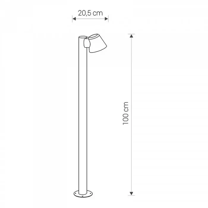 Single Head GU10 Outdoor Bollard Light