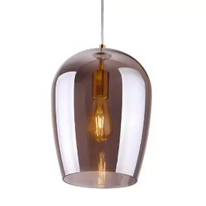 Single pendant light with smoked glass