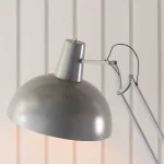 Floor lamp in slate grey & satin white finish