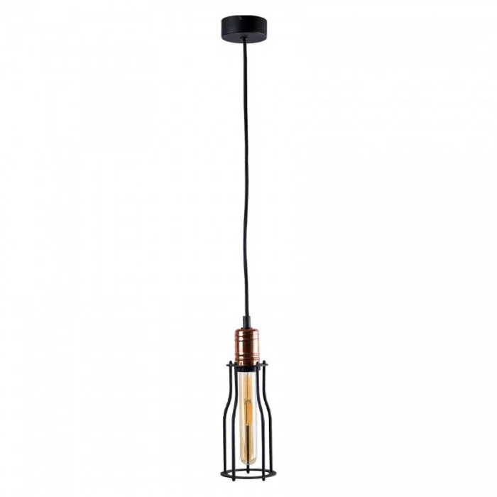 Small Black Cage Pendant Light