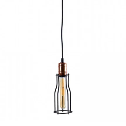 Small Black Cage Pendant Light